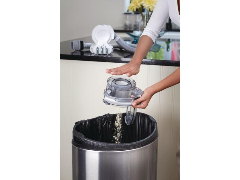 BLACK DECKER Akku-Handsauger Dustbuster Flexi Silber Portabler Akku-Staubsauger mit Schnellladefunktion
