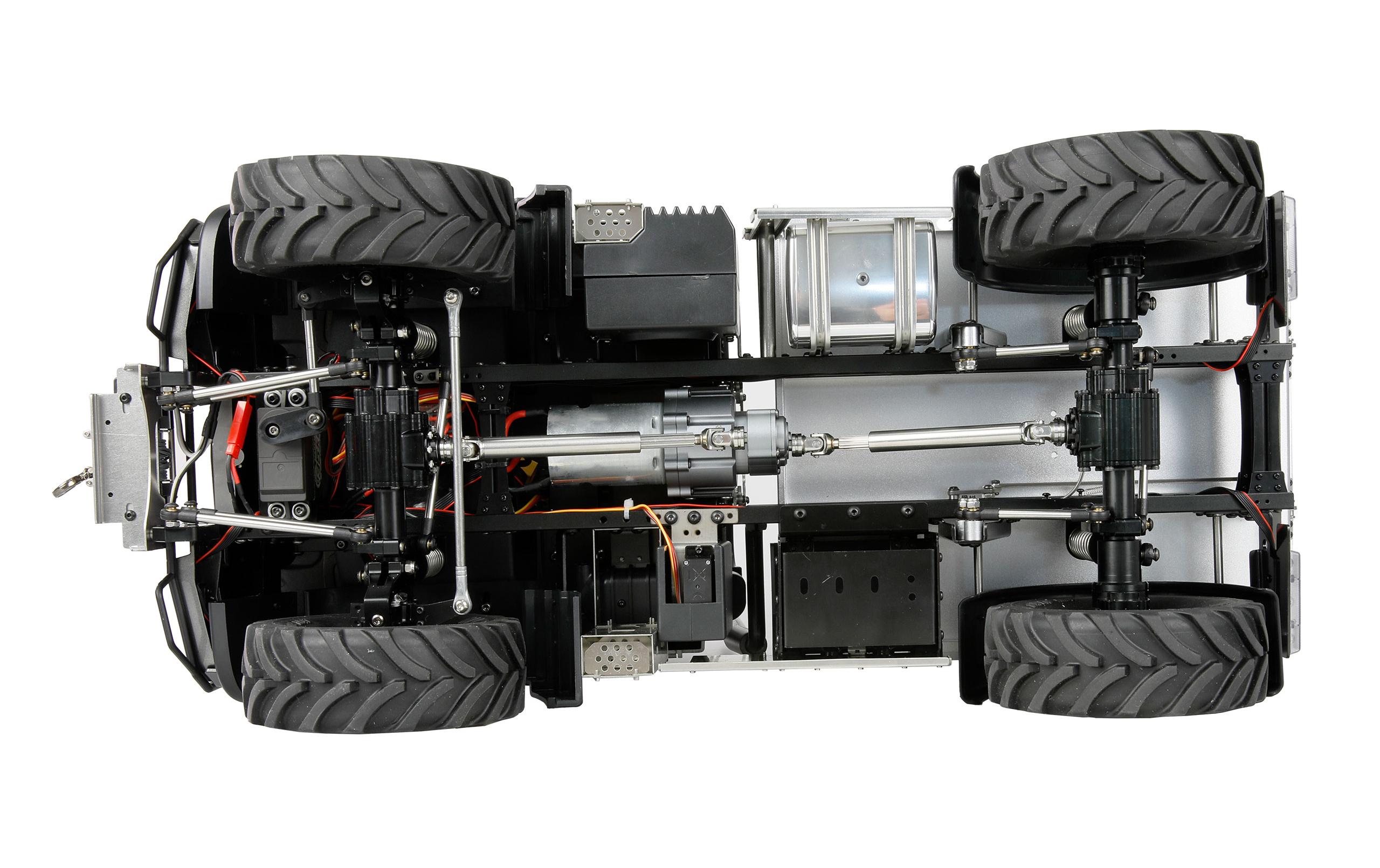 Mercedes-Benz Unimog Geräteträger 4WD Orange 1:10, ARTR<br>Originalgetreues Unimog RC-Modell