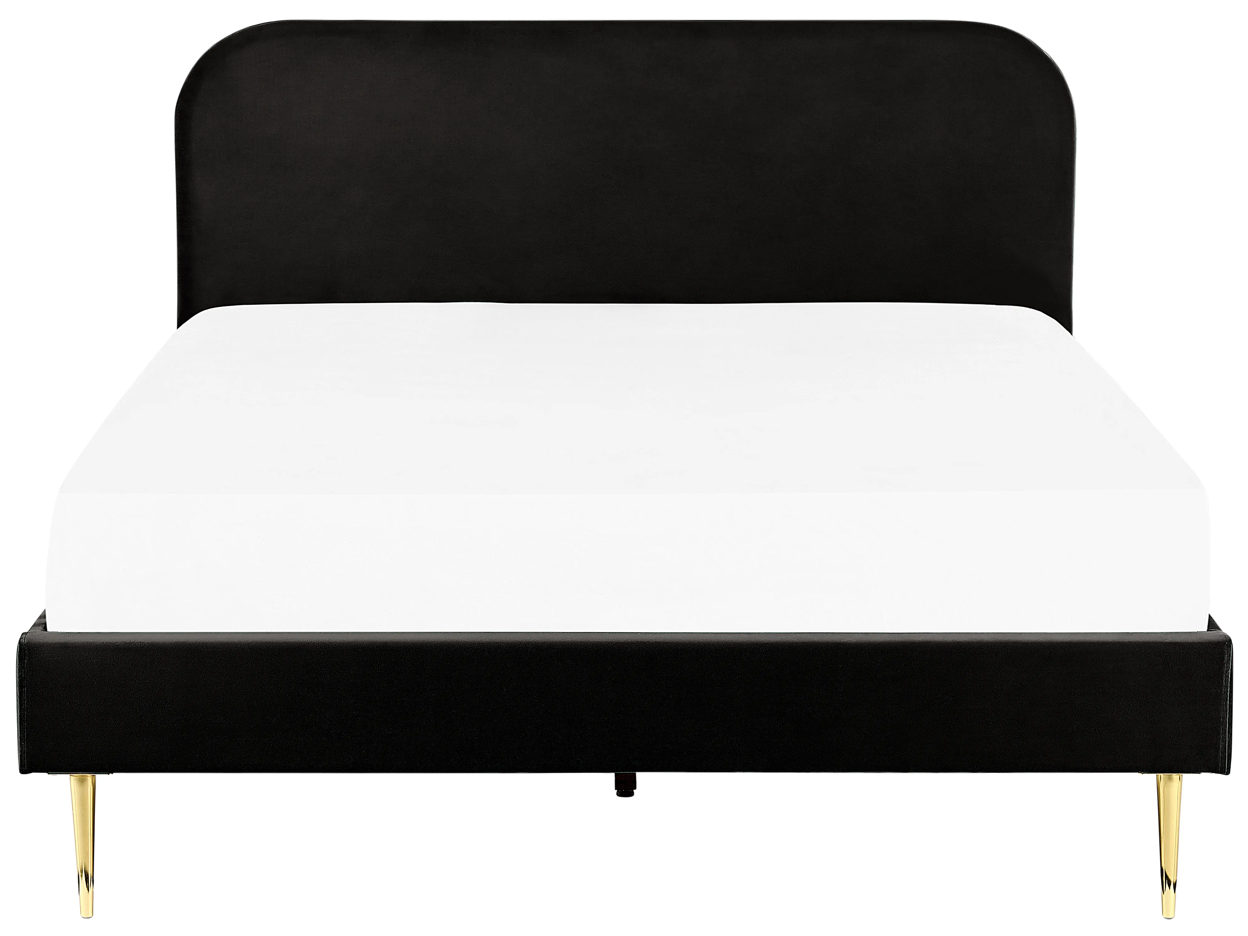 Bed Fluweel FLAYAT 180 x 200 cm Zwart
