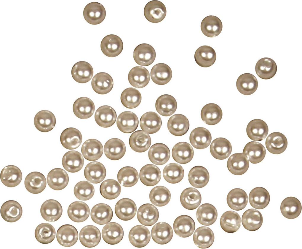 Voksperler - Ø 4 MM - Hulstr. 0,7 MM - Perlemor - 150 Stk
