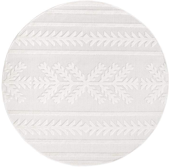 Carpet City Teppich »In-& Outdoorteppich Santorini 411, 3D-Effekt, Boho-Optik« rund 5 mm Höhe Wetterfest & UV-beständig für Terrasse, Balkon, Küche, Flur