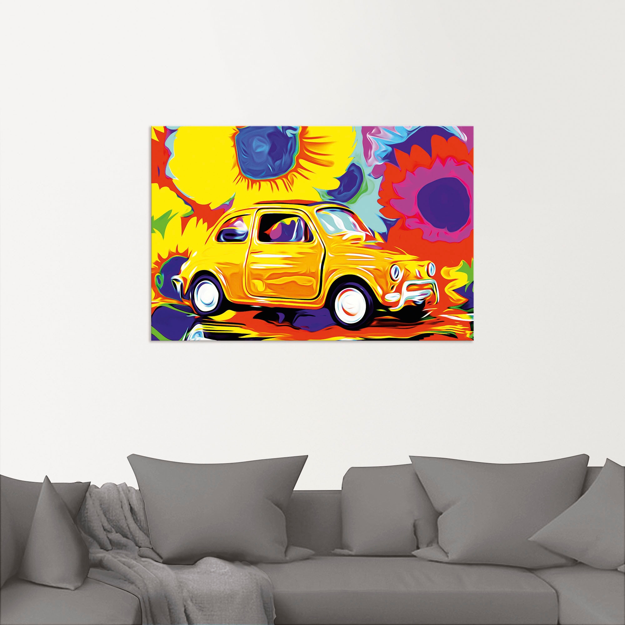 Artland Wandbild »Fiat 500« Auto 1 Stk. tlg. als Alubild, Leinwandbild, Wandaufkleber oder Poster in versch. Grössen