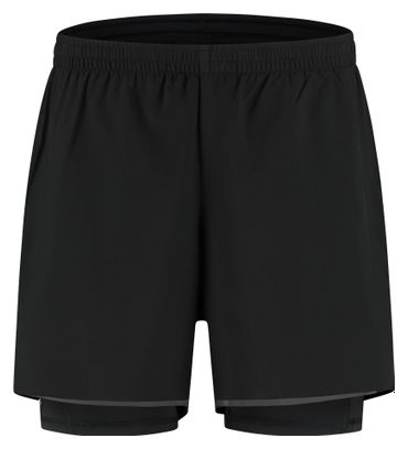 Short 2-en-1 De Running Rogelli Distance Noir Homme