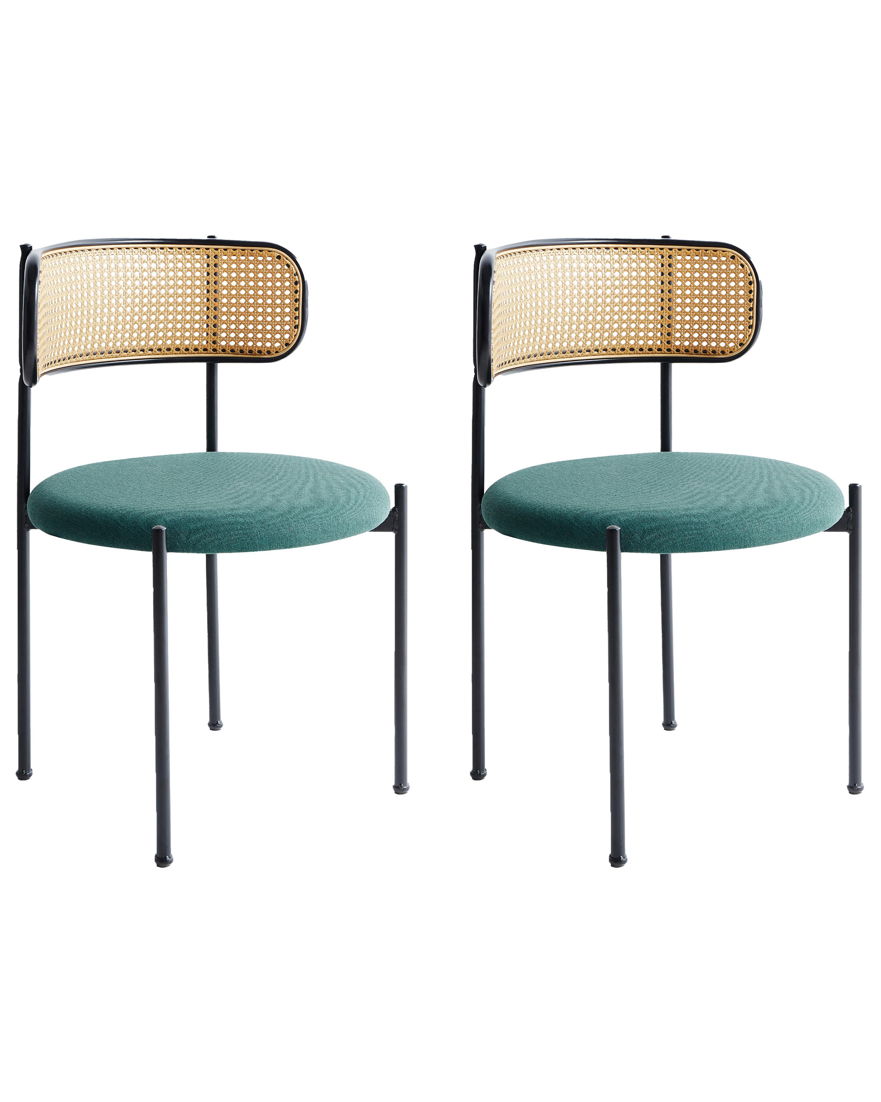 Set van 2 eetkamerstoelen ANDOVER Metaal Groen