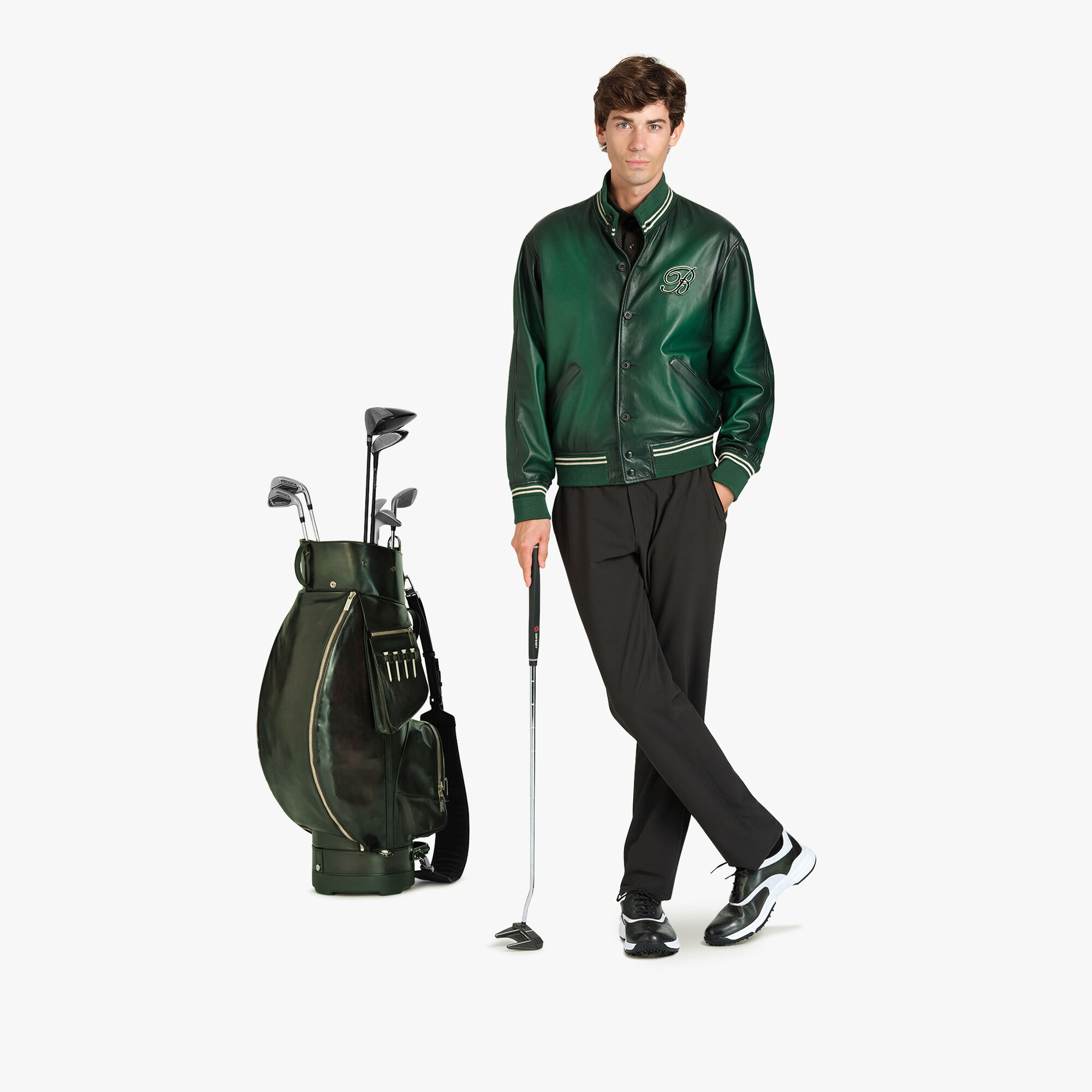 Blouson En Cuir Patine