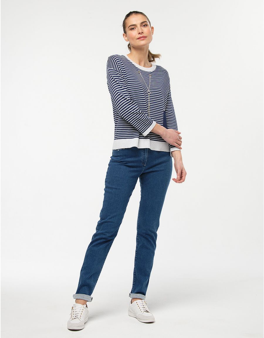 Pull rayures marine