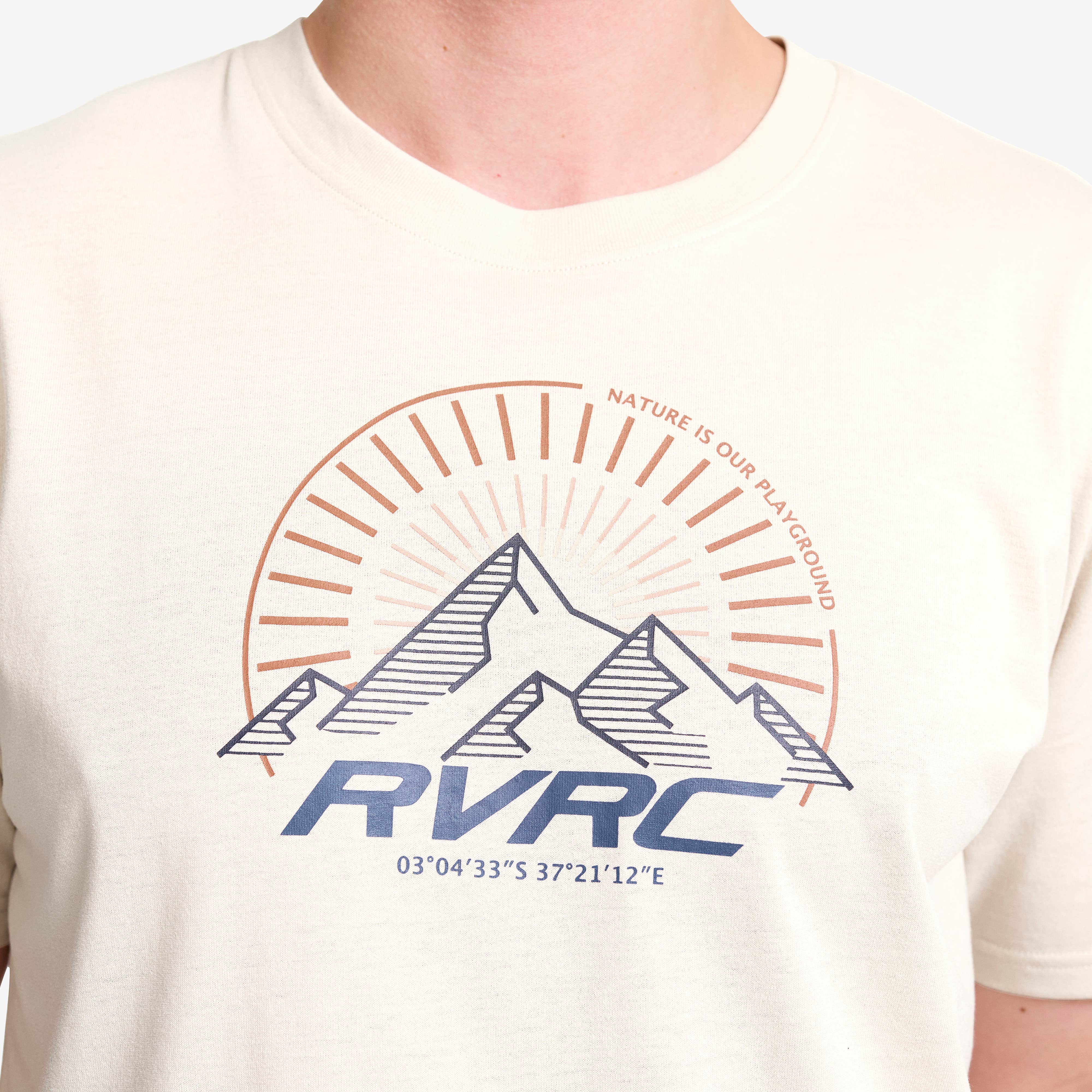 Easy Graphic T-shirt Herre Oatmeal