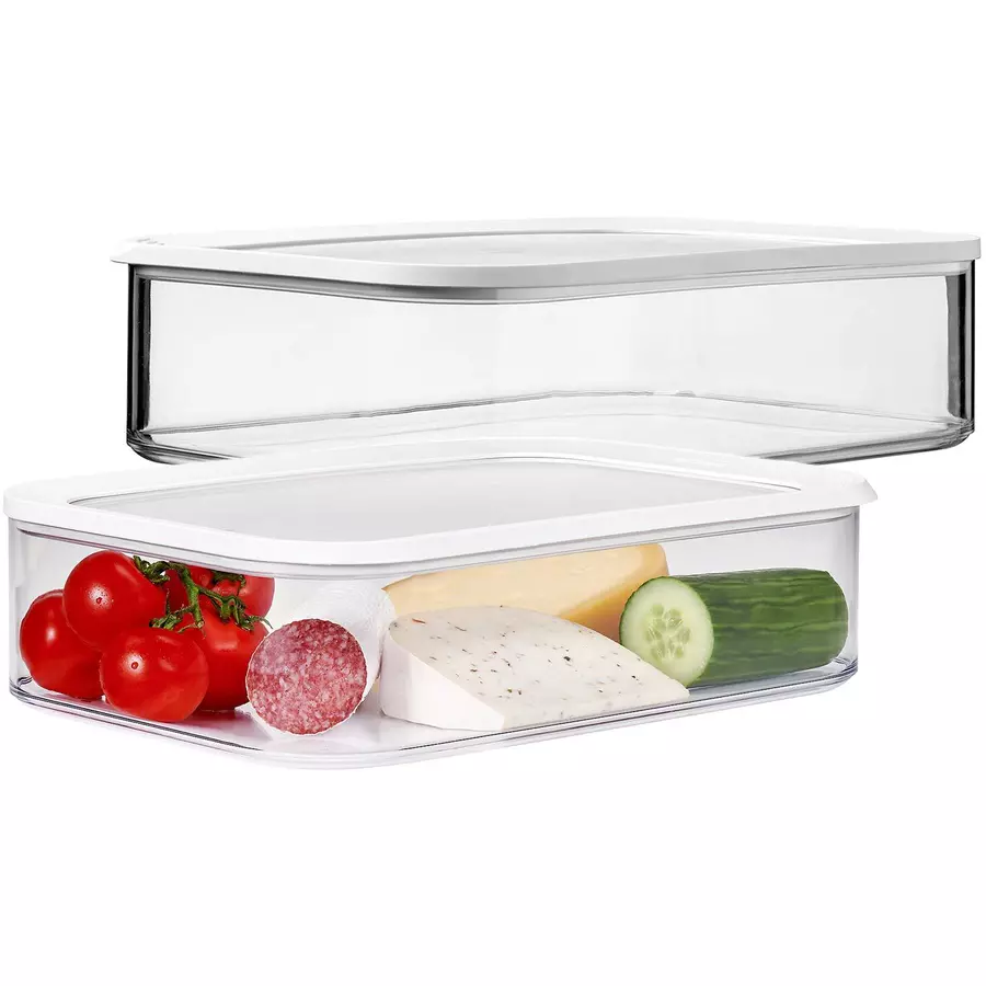 Mepal Frühstücksdosen XXL Modula 4800 ml 2er Set weiß