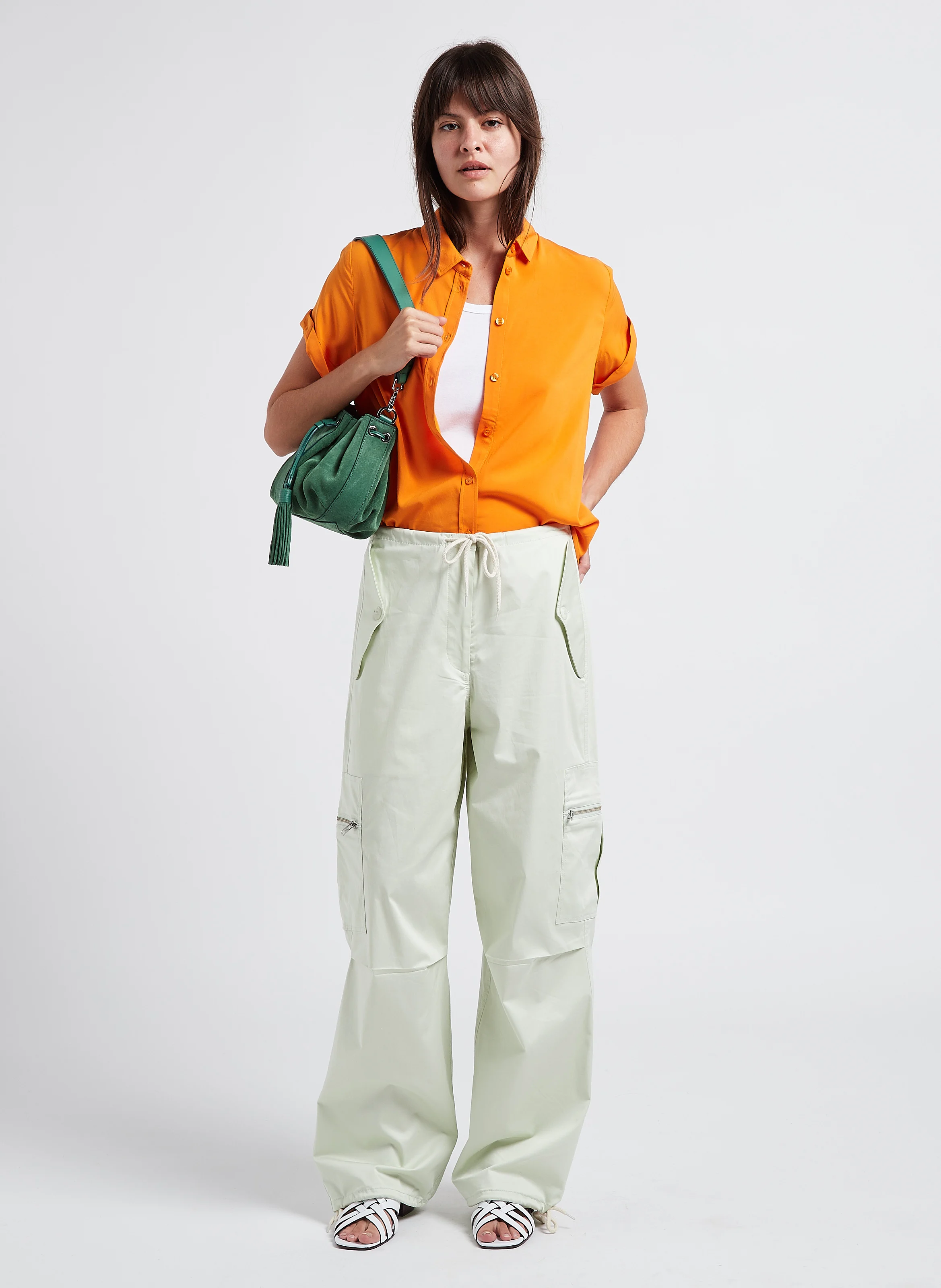 CHI - Pantalon cargo en coton| Vert
