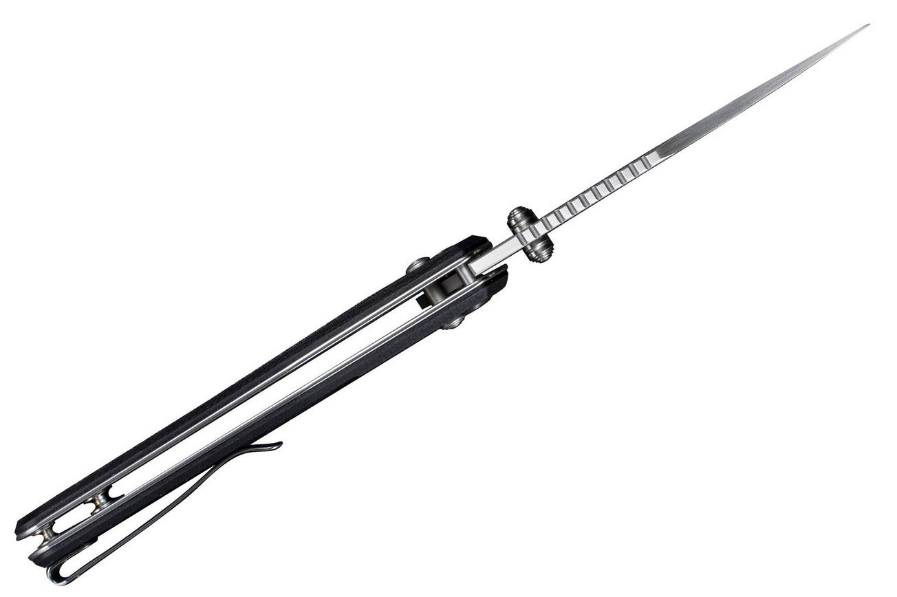 SENCUT Slybolt S25001-1 Satin 9Cr18MoV, Black G10, zakmes