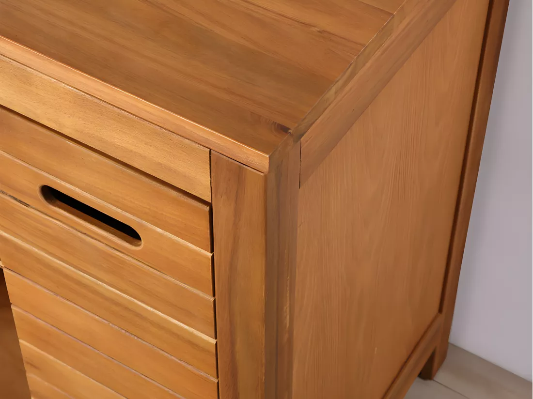 Meuble sous vasque en bois d'acacia - 90 cm - PULUKAN