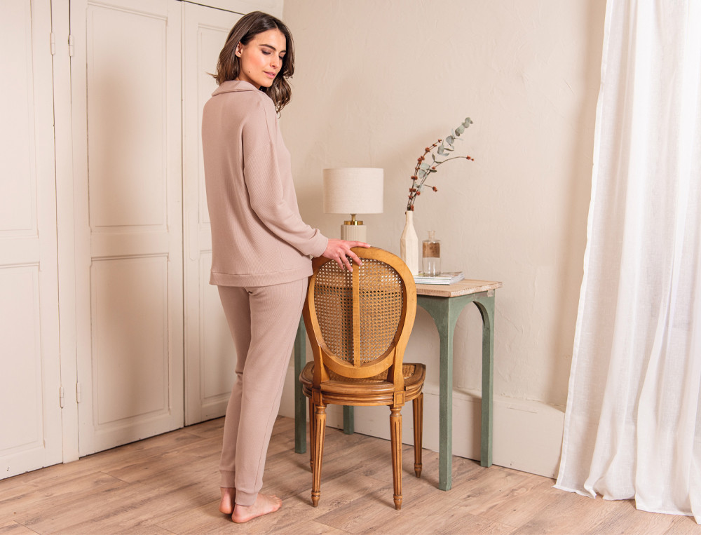 Pantalon jogger-Guimauve