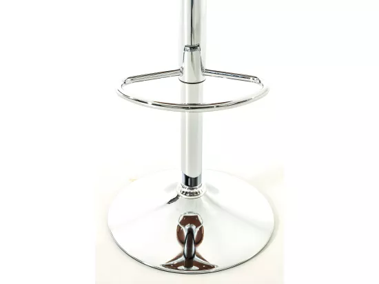 Lot de 2 Tabourets de bar - Similicuir & Métal chromé - Noyer / Blanc - Kingston