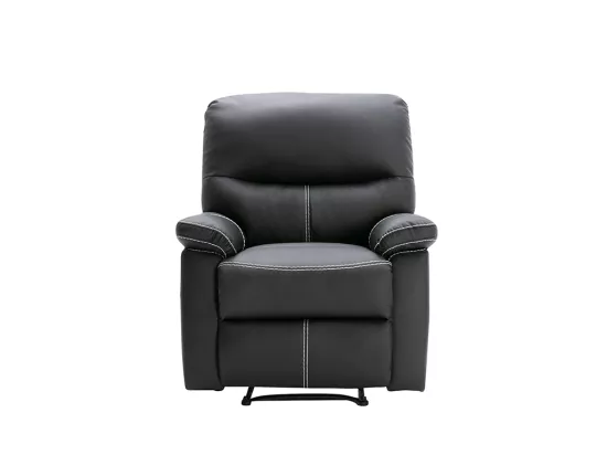Fauteuil relax en simili noir CANBY