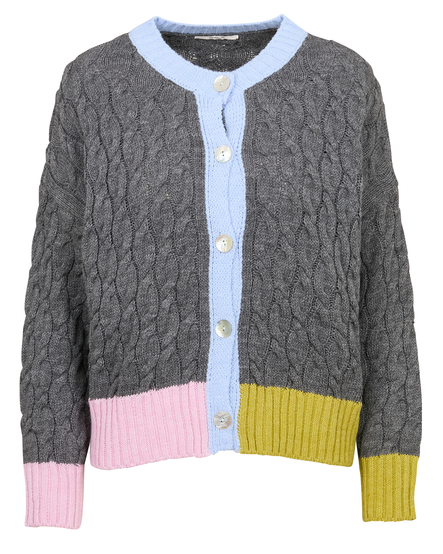 MELODY - Cardigan col rond droit en maille | Multicolore