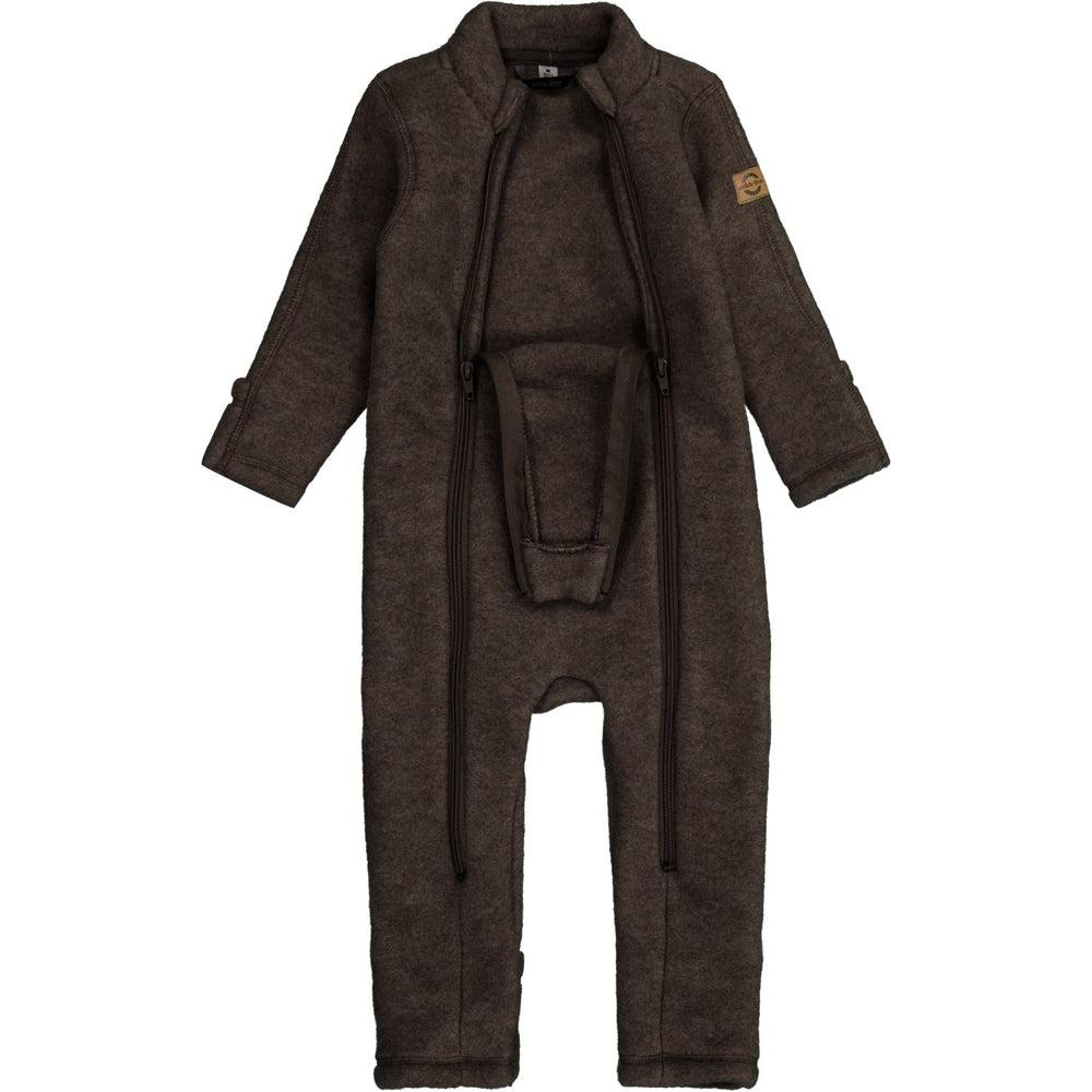 Køb Mikk-Line Dark Brown Melange Uld Dragt