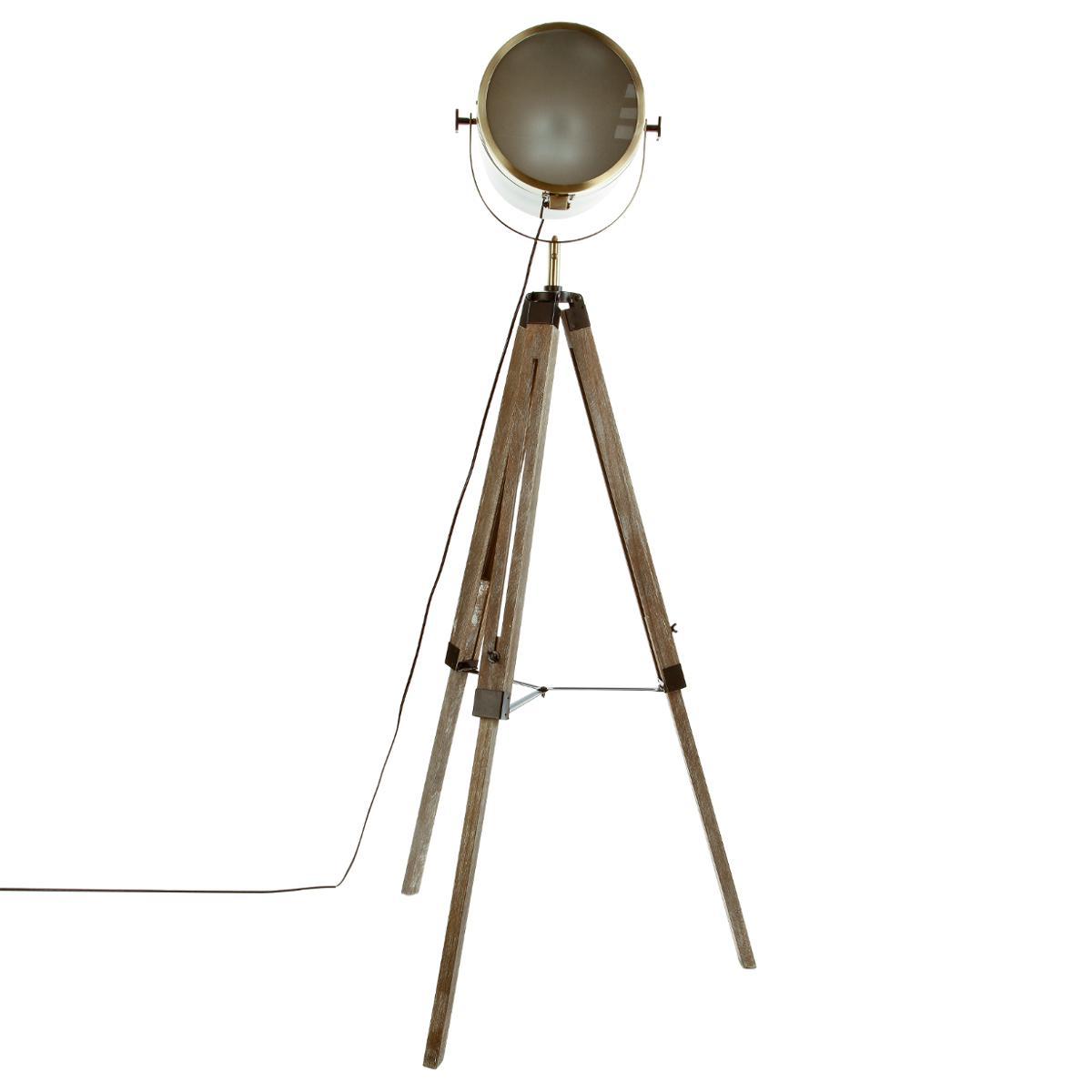 LAMPADAIRE TREPIED PIN EBOR BRONZE H.150CM