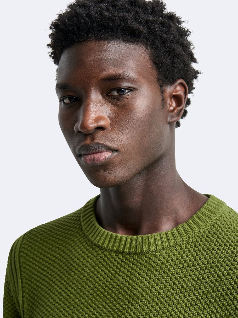 Pull col rond en coton