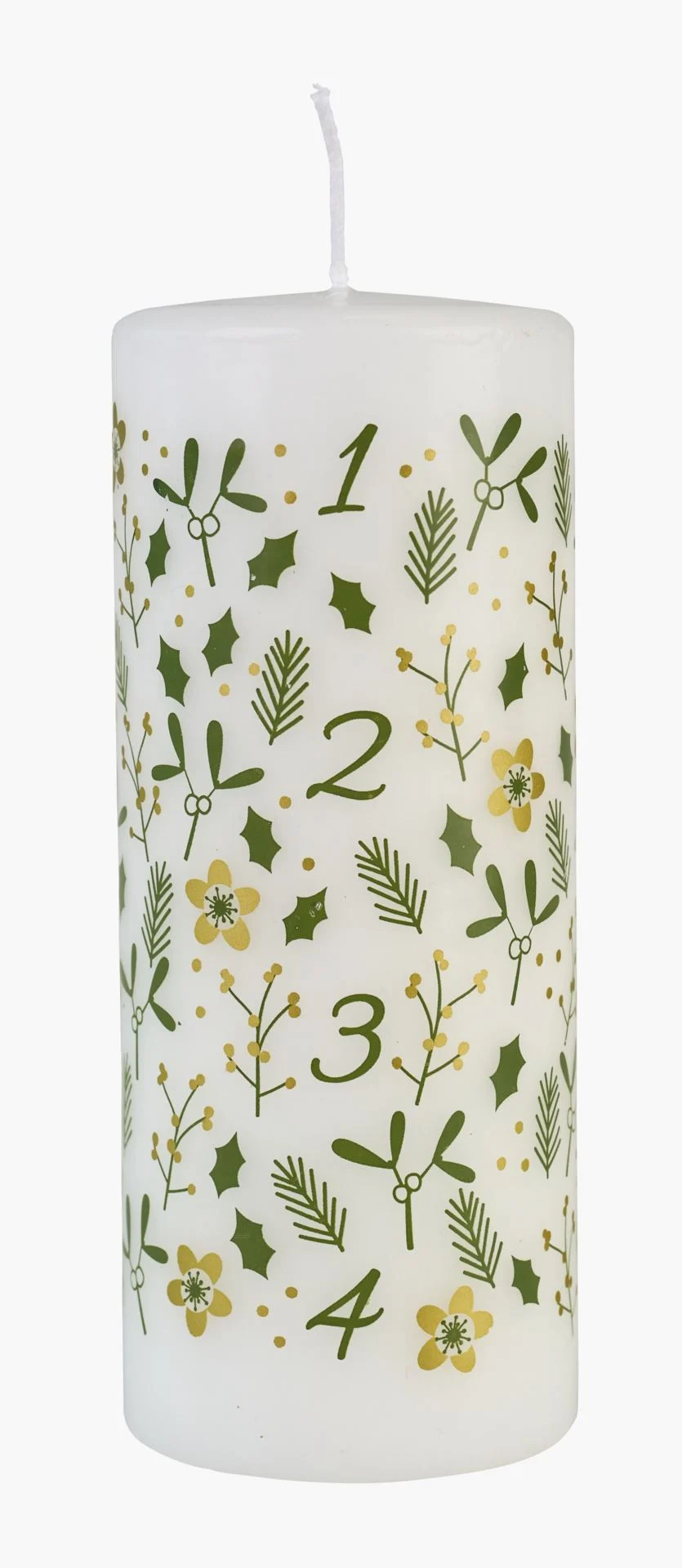 Adventslys multi grønn - 15 cm ø 6,8