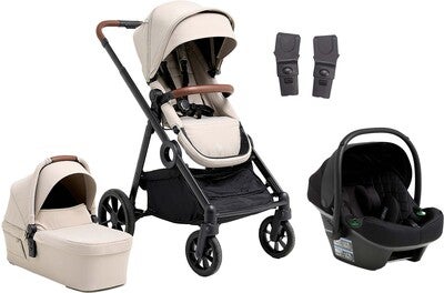 Beemoo Pro Multi 2 Duovogn inkl Route i-Size Babybilstol, Latte Beige/Black Stone