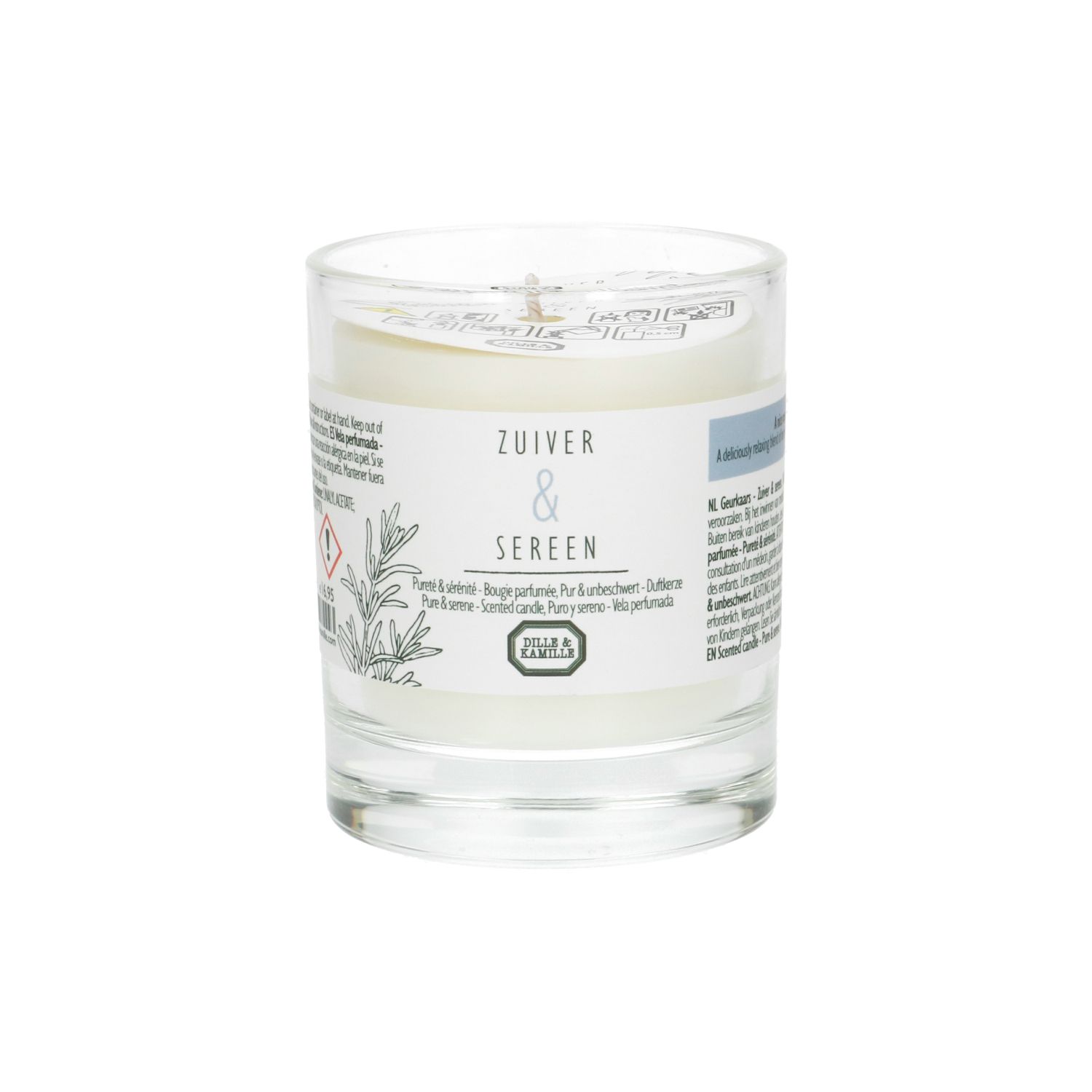 Geurkaars, zuiver & sereen, 175 ml