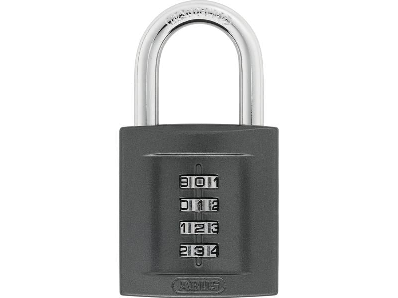 Abus Zahlenschloss 158/50 B/DFNLI Anthrazit Zink Vorhangschloss mit einstellbarem Zahlencode
