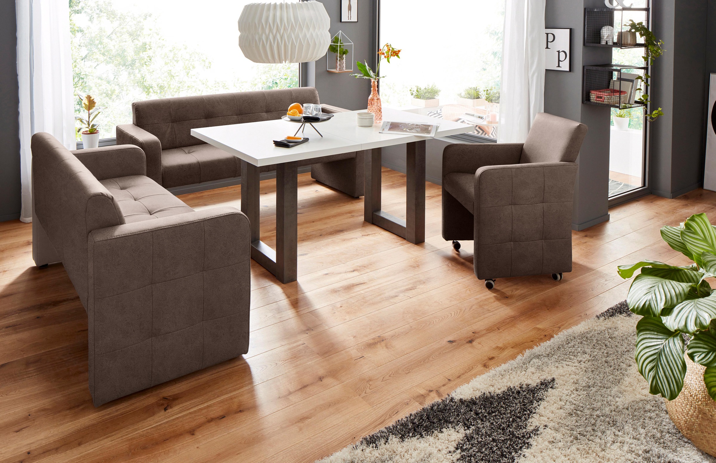 exxpo - sofa fashion Polsterbank »Barista Küchensofa, Sitzhöhe 49cm, kompakte Stellmasse« Frei im Raum stellbar