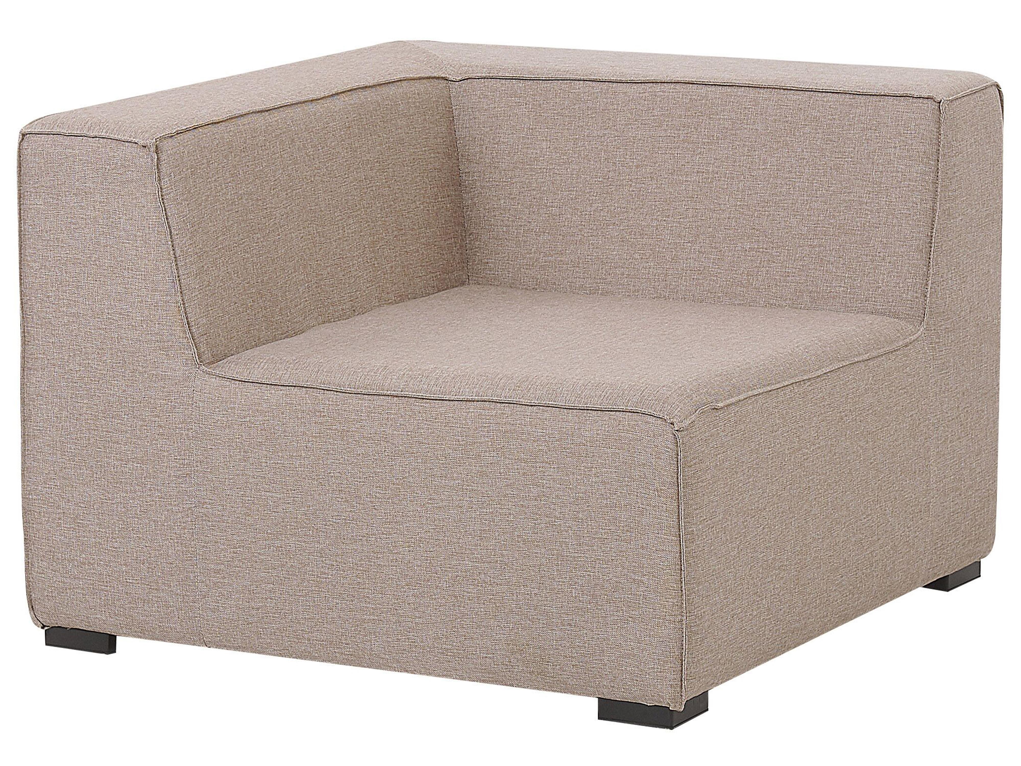 Tuin hoekbank met ottomaan 7-zits AREZZO linkszijdig modulair Beige