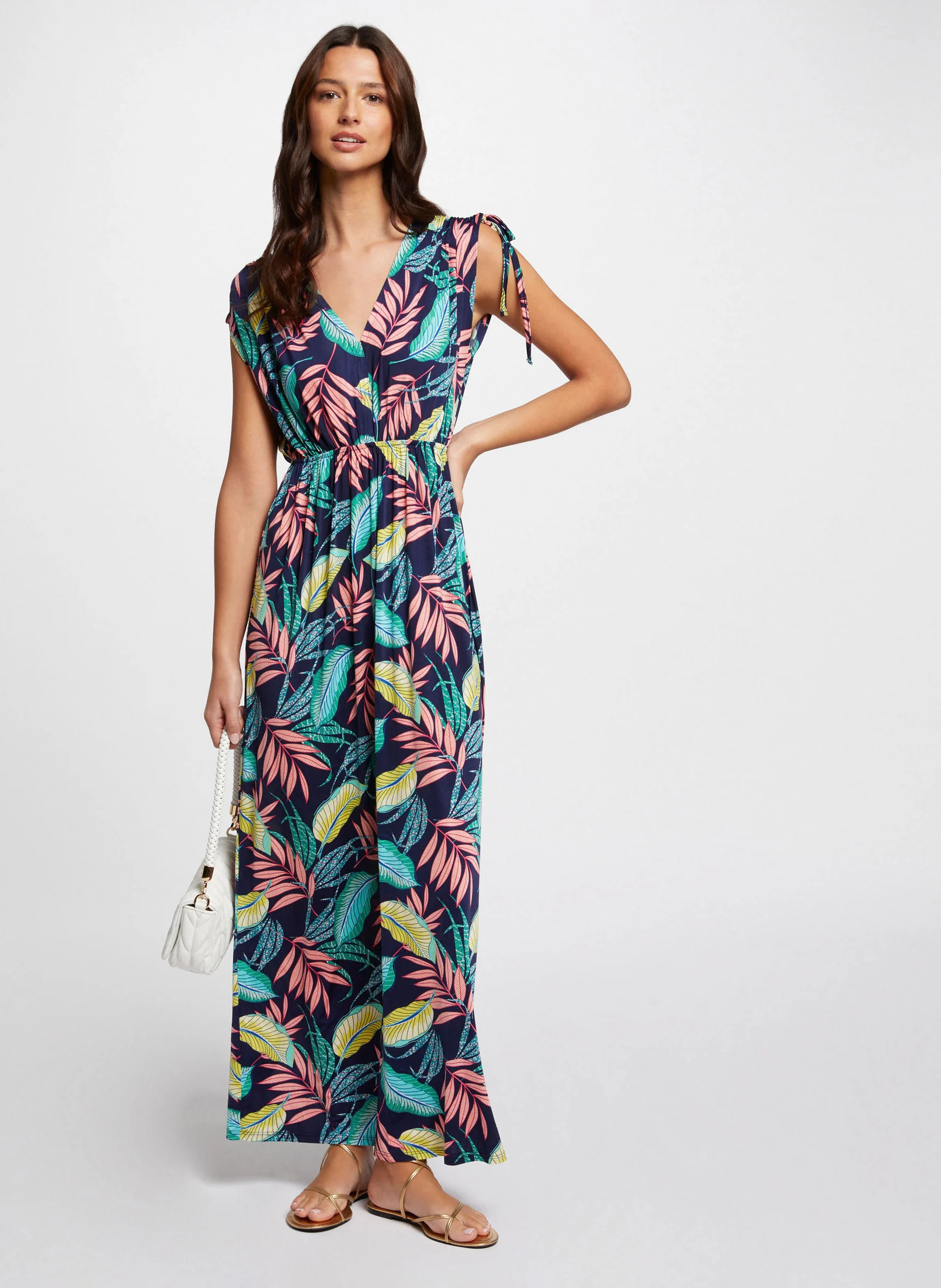 RINIS - Robe longue imprimée| Multicolore