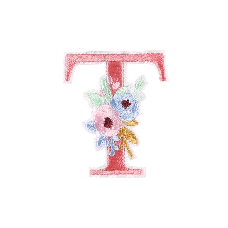 Embroidery Kingdom - Geborduurde applicatie met bloemenalfabet (verschillende ontwerpen)