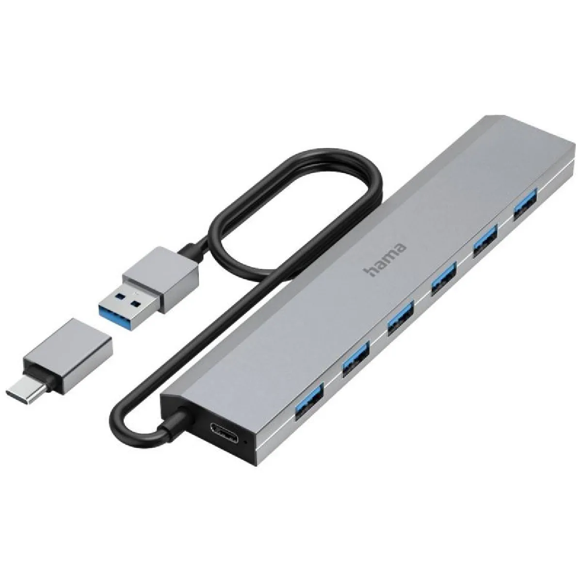 Hama Hub USB 7 Ports - Gris