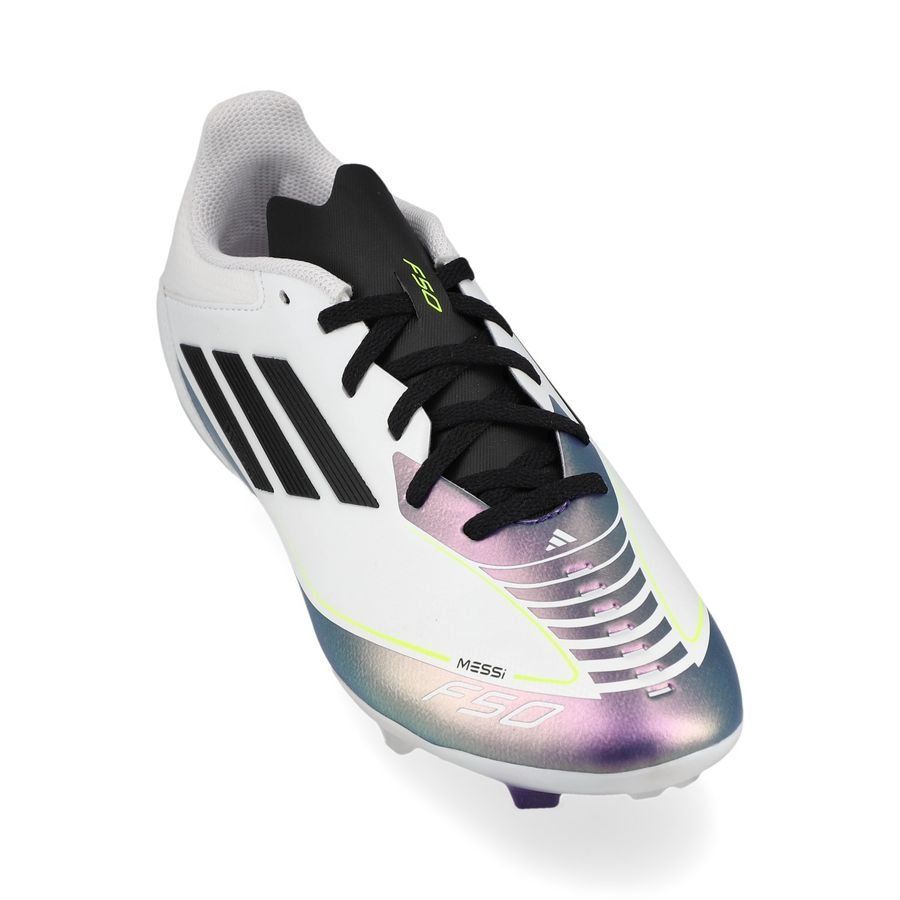 adidas F50 Messi League FG/AG Triunfo Estelar - Blanc/Noir/Violet Enfant