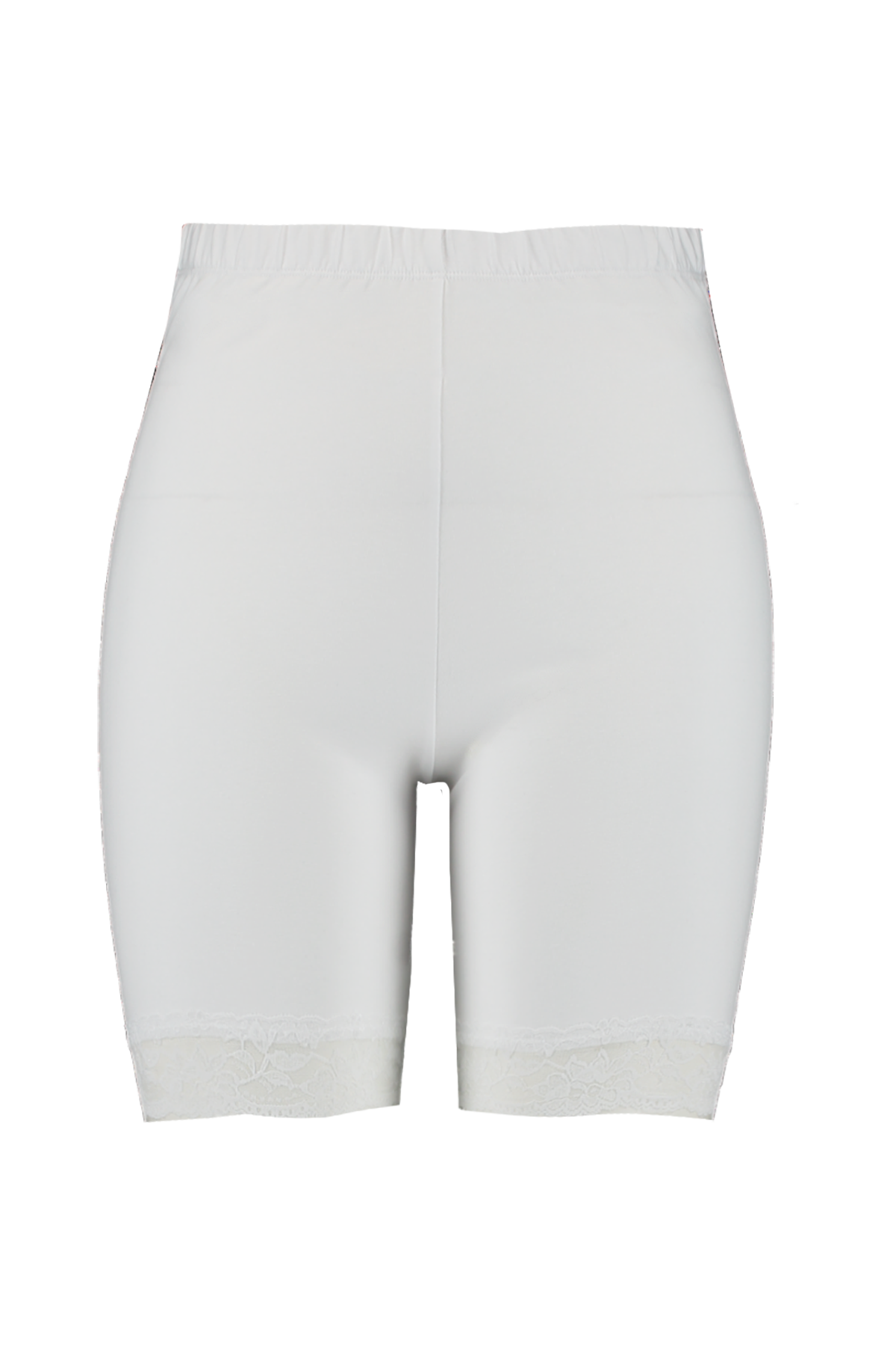 Korte legging met kant Wit