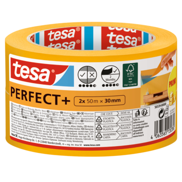 Tesa Perfect  schilderstape 2x 50 m x 30 mm