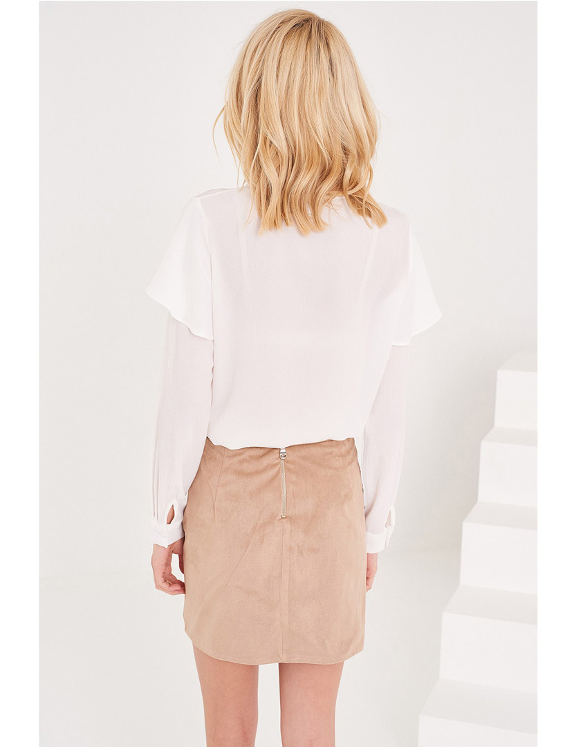 Short Skirt Lady Beige