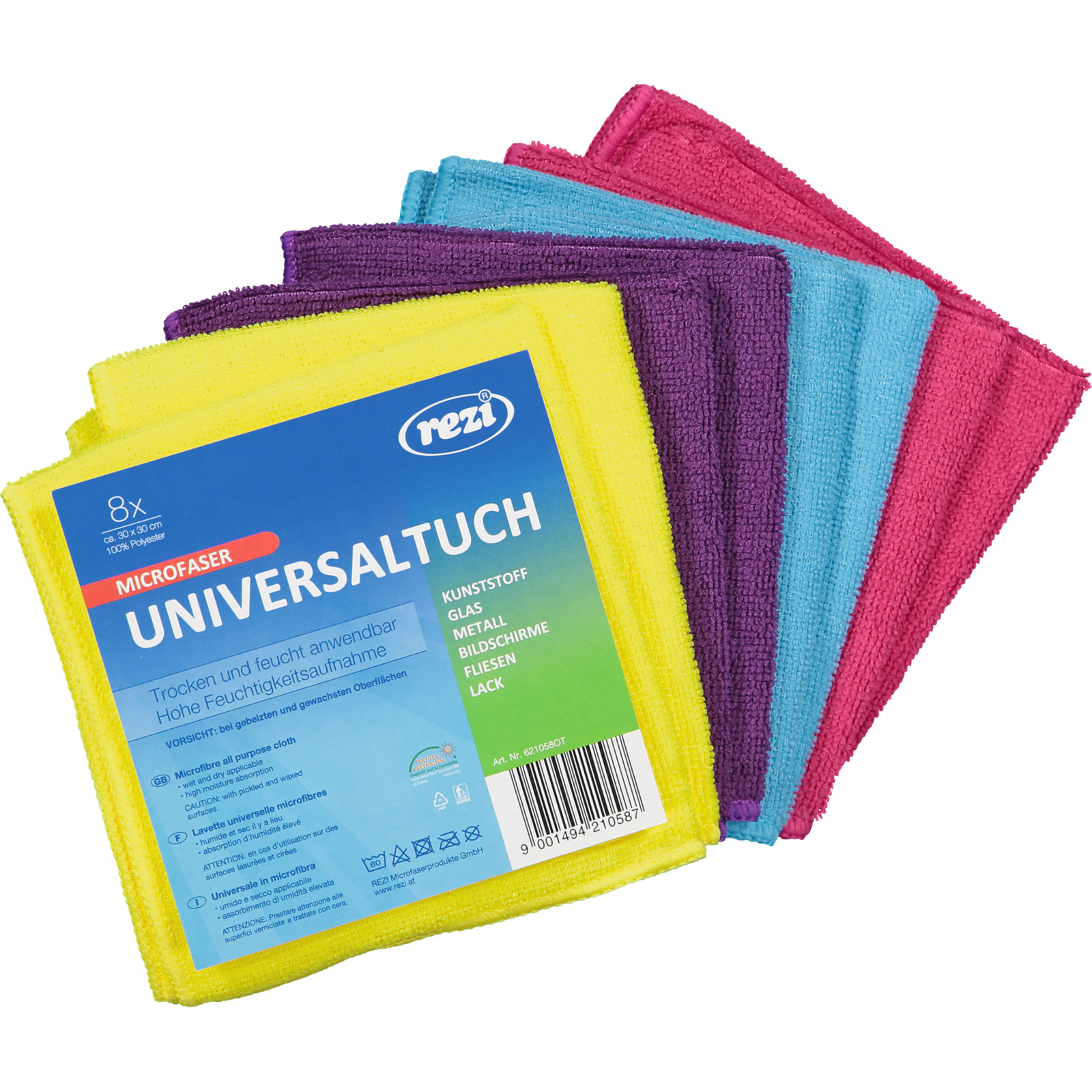 Mikrofaser Universaltuch 8 Stück 30x30cm