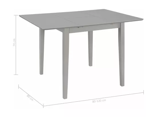 Mobilier de salle à manger 5 pcs MDF Gris