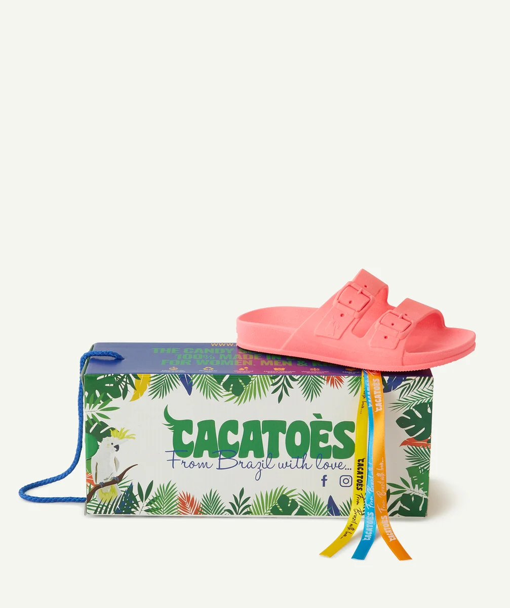 CACATOESSANDALES ROSE FLUO PARFUMÉES ENFANT