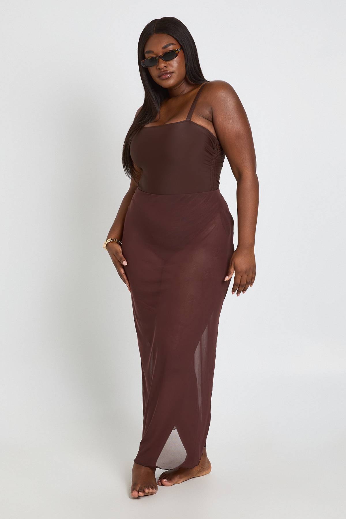 boohoo Jupe Longue De Plage En Mesh