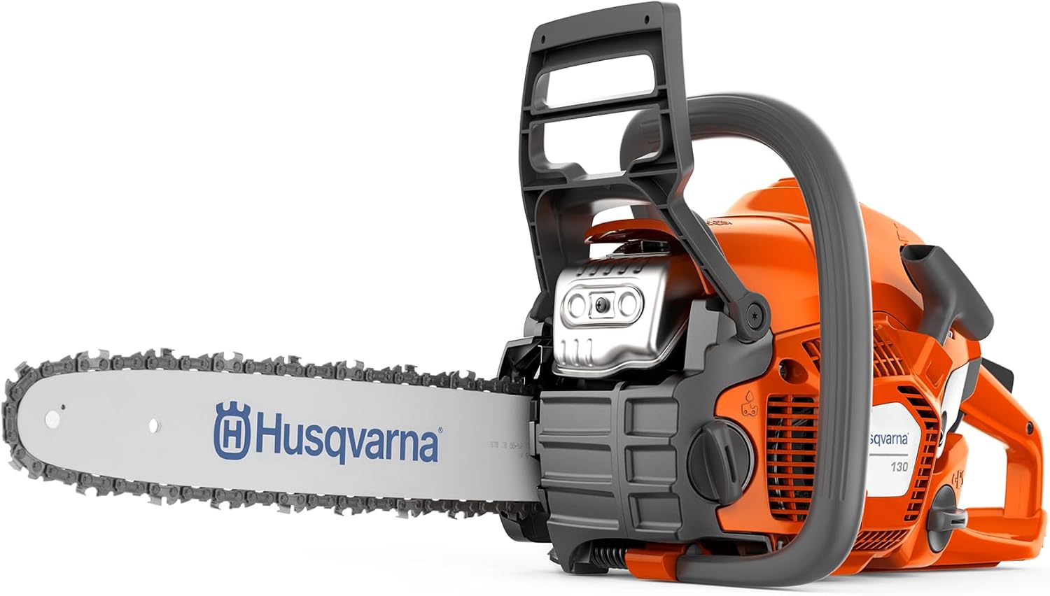 Husqvarna 130 Benzin-Kettensäge - 38 cc X-Torq® Motor, 35 cm Schiene und Kette, LowVib®, ideal für Gartenpflege und Brennholz