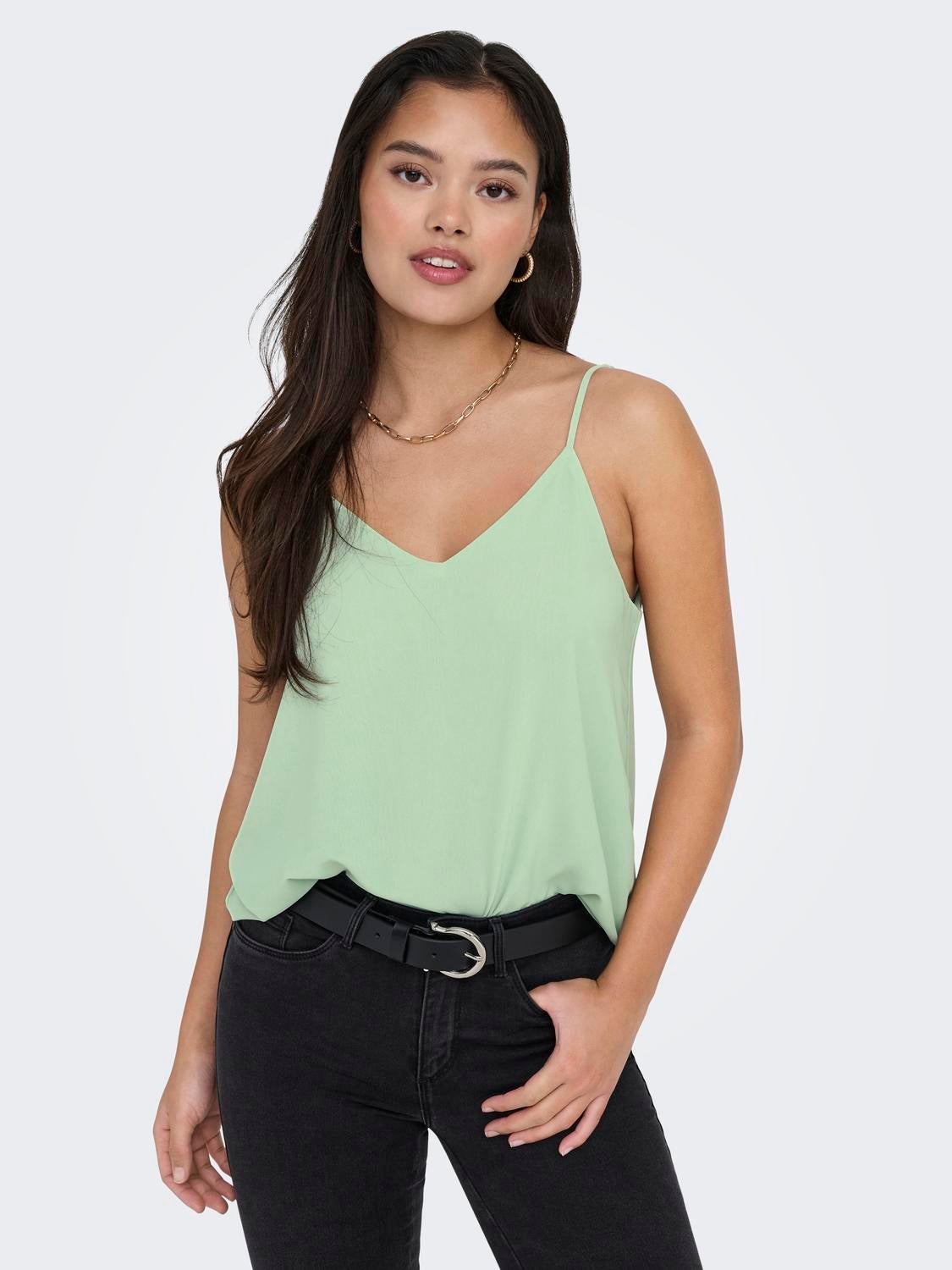 ONLMOON Top Frosty Green