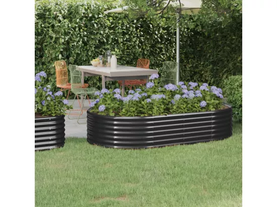 Lit surélevé de jardin Acier enduit de poudre Anthracite