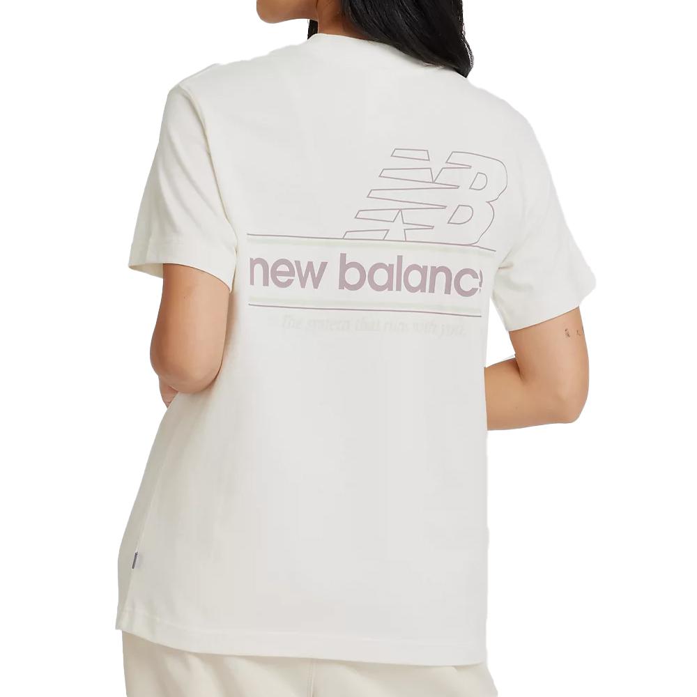 New Balance T-shirt Blanc Femme New Balance Athletics