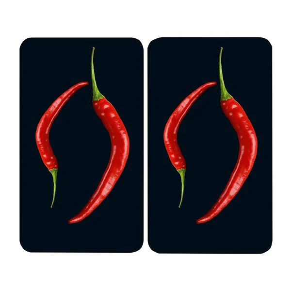 Set de 2 couvre plaques protection motifs Piments Wenko by Maximex