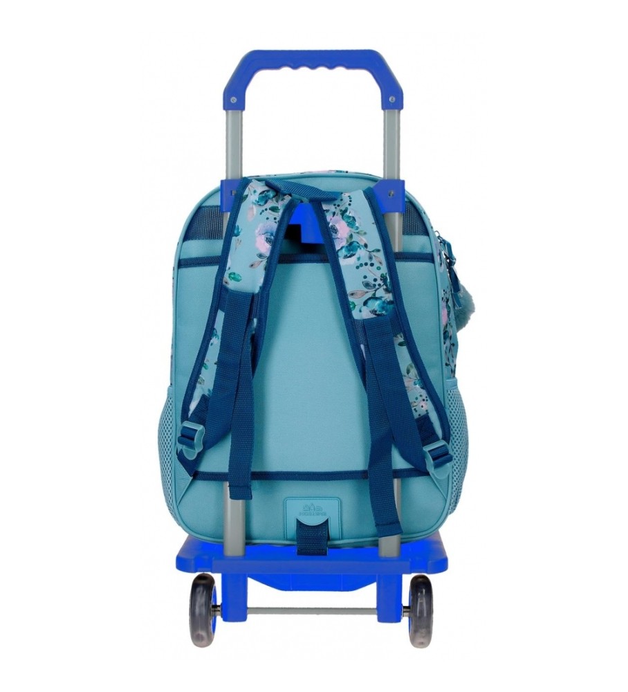 Joumma Bags Mochila MovomWild Flowers con carro azul -30x38x12cm-