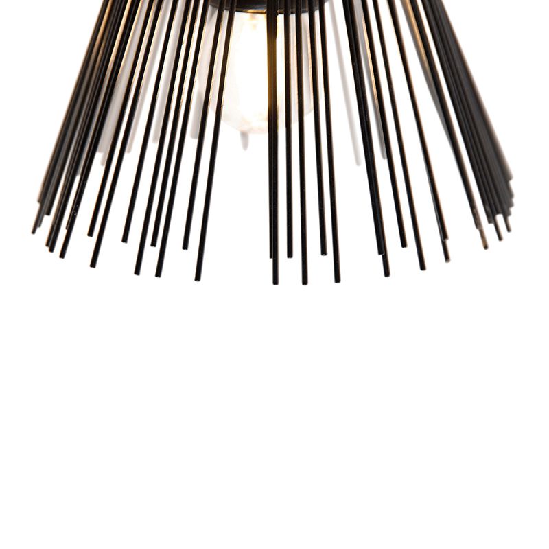 Art Deco wandlamp zwart 2-lichts - Broom