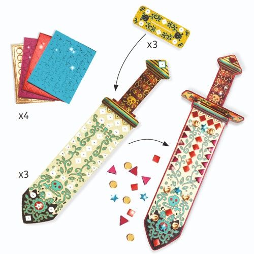 Djeco knutselset diy piratenzwaarden