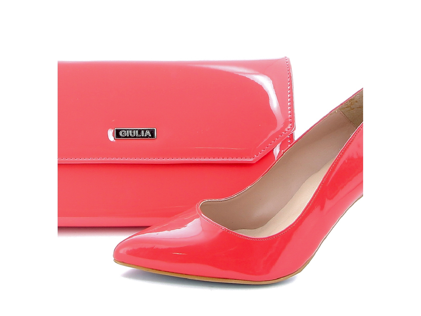 Giulia-HANDBAG G. Vernis Corail