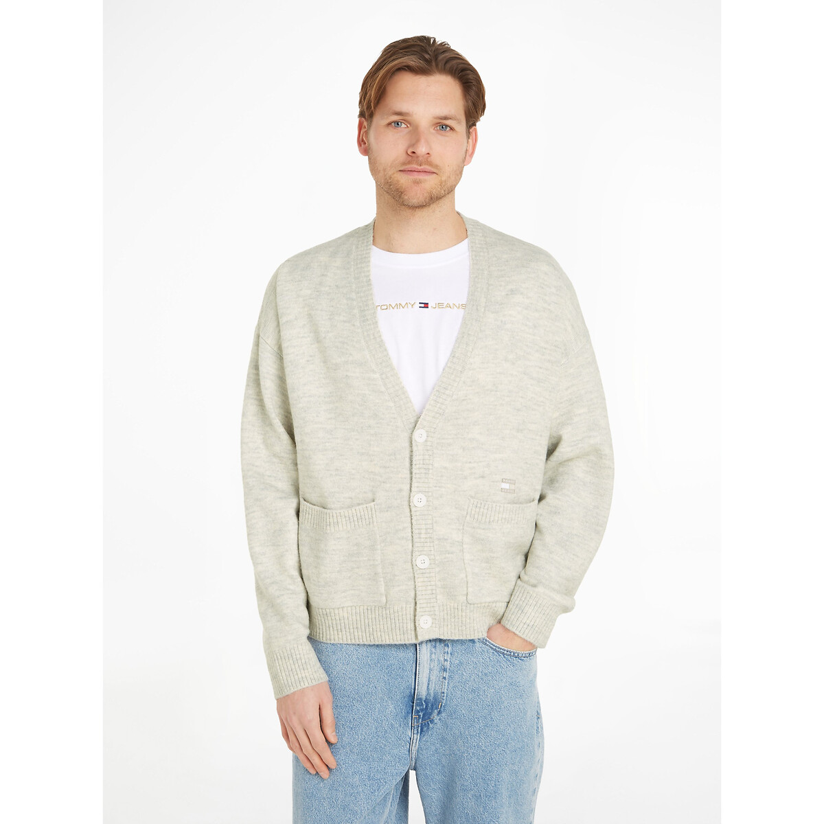TOMMY JEANS<br>Cardigã de malha com botões