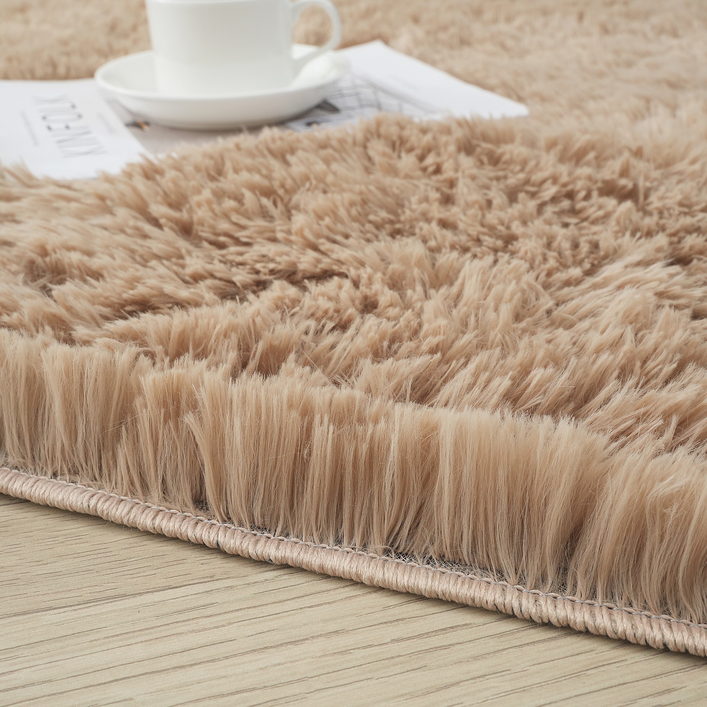 my home Hochflor-Teppich »Leava, besonders weich und kuschelig, leichter Glanz« rechteckig 37 mm Höhe uni, Mikrofaser Teppiche, Plüsch, Wohnzimmer, Schlafzimmer, Esszimmer